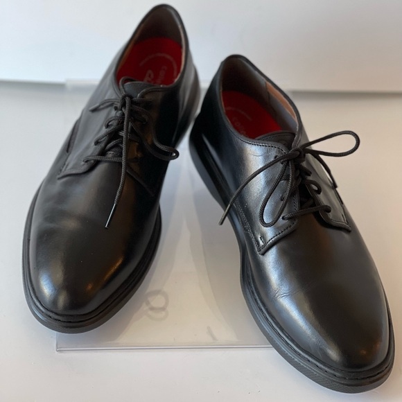 Clarks Men\'s Black Leather Derby Oxford Lace Up Dress Shoes Dennet Low, Sz 10M main image 7